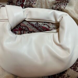 Melie Bianco - Alexandra Cream Vegan Top Handle Bag - originally $60